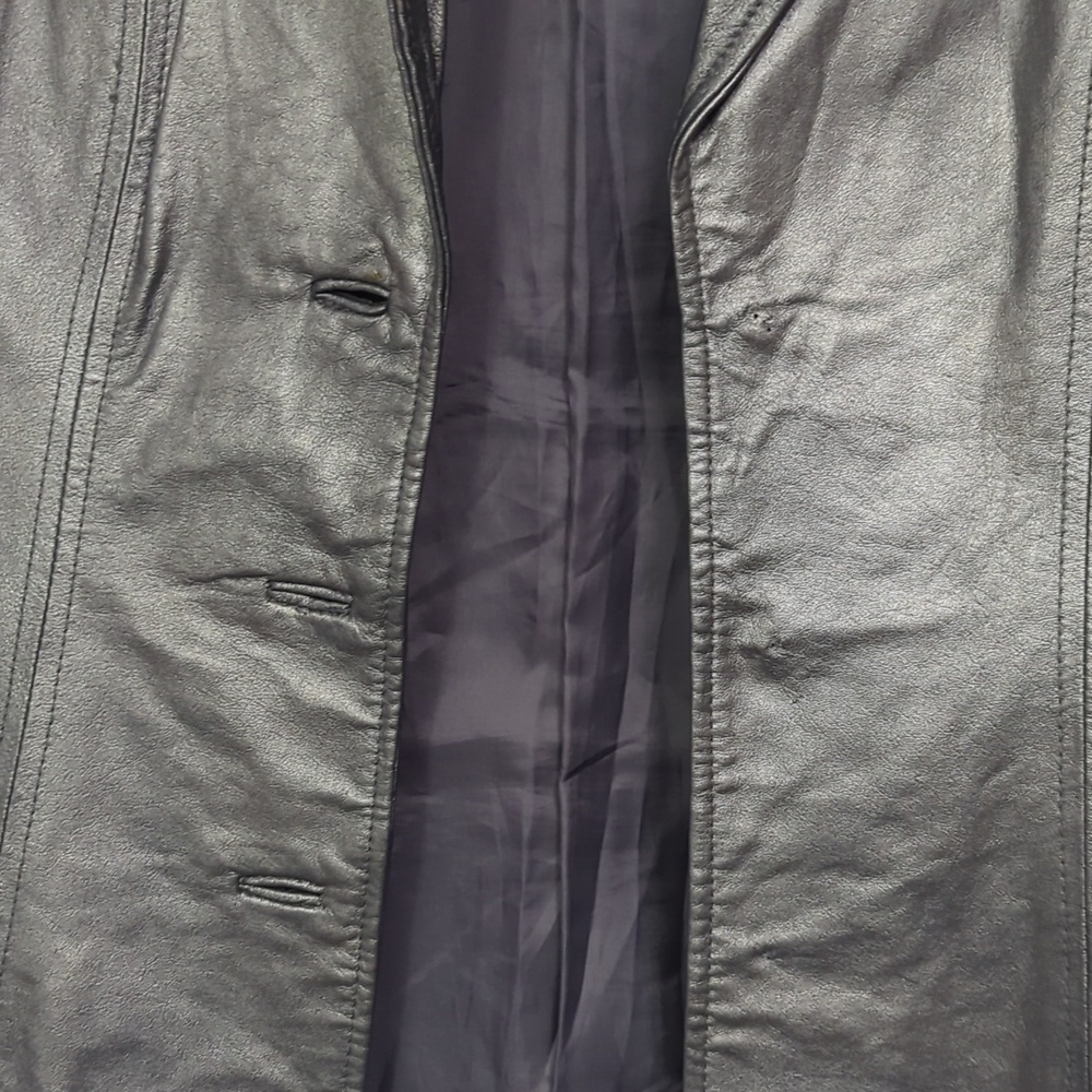 David Benjamin Silver 100% Leather Jacket - Picture 5 of 6